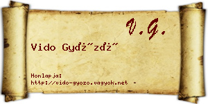 Vido Győző névjegykártya